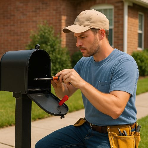 Professional mailbox repair technician in Bellevue